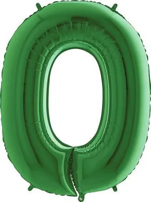 Obrázek produktu pro Nafukovací balónek číslo 0 zelený 102cm extra velký
