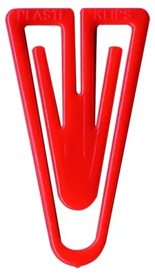 Produktbild von Büroklammern Plastiklips 25mm VE=100 Stück rot