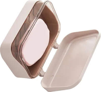Produktbild von Seifenkiste PP Abnehmbare Abtropfschale Tragbare Seifenschale Halter Container mit Deckel Abdeckung für Küche Bad Reisen Rosa