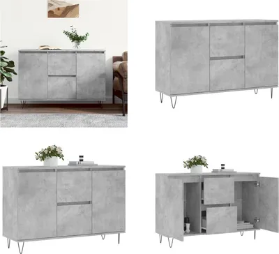Produktbild von vidaXL Sideboard Betongrau 104x35x70 cm Holzwerkstoff - Sideboard - Sideboards - Kommode - Buffet