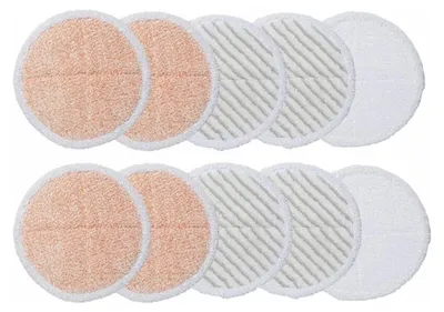 Produktbild von Microfiber Mop Pads 10 Stück, Kompatibel Mit Bissell Spinwave 20522/2240N/2039A, Waschbar Und Wiederverwendbar Für Hartbodenreinigung