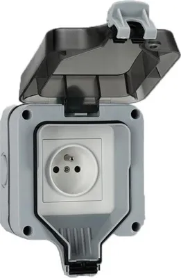 Produktbild von IP66 Outdoor Spritzwassergeschützte einreihige wasserdichte Gehäuse Regenfeste Außensteckdose Wasserdicht Ein Loch