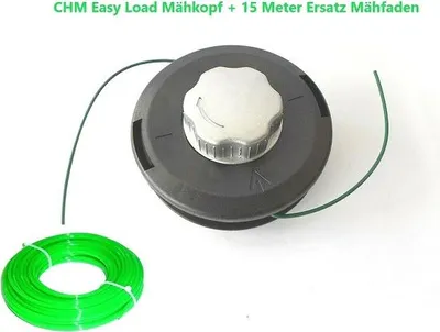 Produktbild von CHM GmbH® Automatik Fadenkopf Easy Load + 15 m Mähfaden Mähkopf für z.B. Brast Motorsense