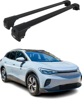 Image de Barres De Toit Transversales pour VW ID.4 2021-2026 Aluminium Noir 2Pcs