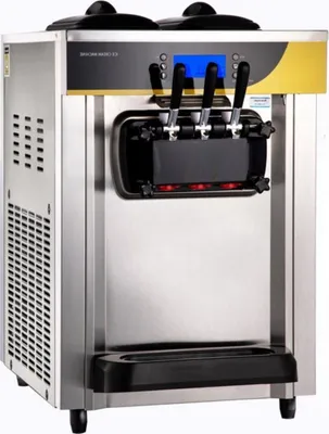 Immagine prodotto di Macchina professionale per gelato soft - 3 gusti - 22-30L/ora - RVS - 2200W - Qualità Horeca