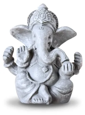 Image de Statue de Ganesh, 12 cm, couleur grise, décoration pour la maison