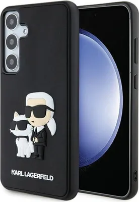 Obrázok produktu pre Originálne puzdro KARL LAGERFELD KLHCS24M3DRKCNK vhodné pre SAMSUNG S24 Plus (3D GUMMI KC NFT) čierne