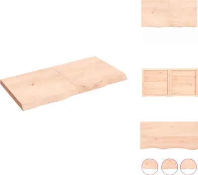 Produktbild von vidaXL Wandregal 120x60x(2-6) cm Massivholz Eiche Unbehandelt -  Wandregale
