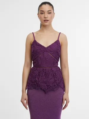 Produktbild von Orsay Lila Damen Spitzentop 1000414X3325__36