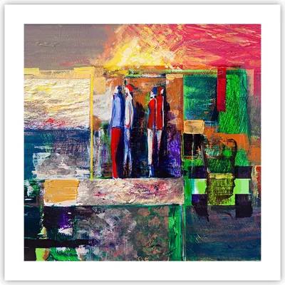 Produktbild von Poster - Poster ohne Rahmen - Abstraktion modern - 50x50 cm - Wand Bild - Wanddeko - Wandbilder - Kunstposter - Wandposter - Bilder - Kunstdruck - Wanddekoration - Wandbild - P2XAC50x50-3670