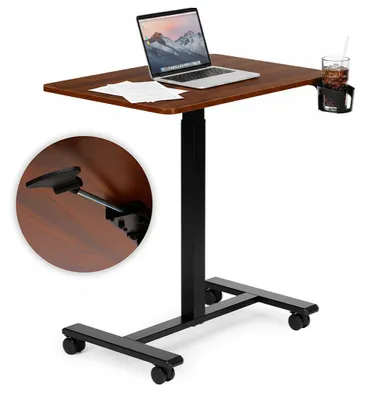 Zdjęcie produktu dla Mobilne biurko regulowane 70x48 cm stolik pod laptopa regulacja wysokości 71,5-112 cm ModernHome