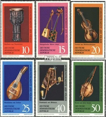 Produktbild von Briefmarken DDR 1971 Mi 1708-1713 (kompl.Ausgabe) gestempelt Musikinstrumenten-Museum