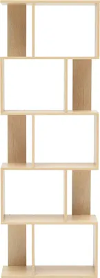 Obrázok produktu pre Knižnica Rebecca Mobili s 5 policami z MDF, farba svetlý dub