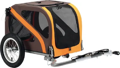 Produktbild von Blue Bird Fahrradanhänger Dog Mini 12" für Achsmontage braun/orange