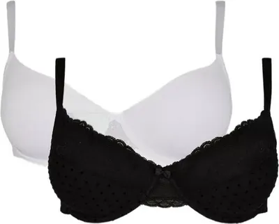 Obrázek produktu pro Gorgeous - Dámská podprsenka s kosticí (2 balení) DH2869 (75J) (černá/bílá)