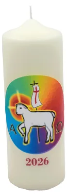 Produktbild von Ostertischkerze 200 x Ø 70 mm mit Jahreszahl