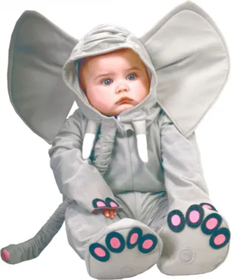 Elefanten Kostüm Benjamin Rüssel für Kinder Gr. 68-92 Overall grau Tier Tierkostüm Fasching Karneval Mottoparty Kinderfasching Zoo Afrika