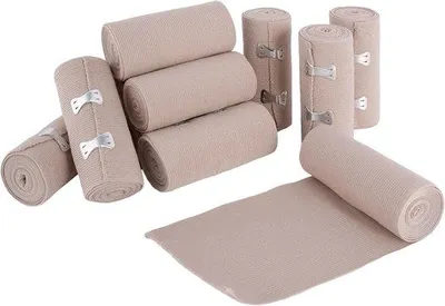 Produktbild von Elastische Verbandrol, 12 Stück, Selbstklebend, Universell für Knie und Enkel, Unterstützender Verband