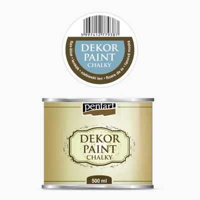 Produktbild von PENTART Dekorfarbe Chalky, 500 ml, Flachsblau