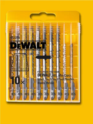 Image de DEWALT Stichsaegeblaetter-Set 10-tlg. Holz