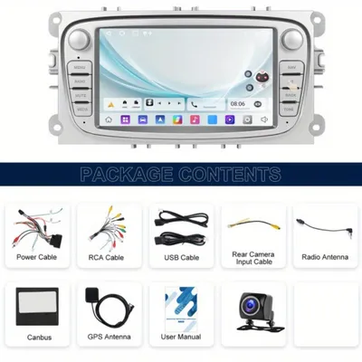 Immagine prodotto di Autoradio - Autoradio per auto - Lettore multimediale - Autoradio da installare - Autoradio Android - Display da 7 pollici