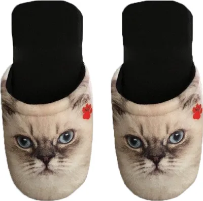 Produktbild von Betz Hausschuhe Pantoffel Pantolette Slipper für Sie und Ihn Katze Jersey Gr. M / L Größe - L