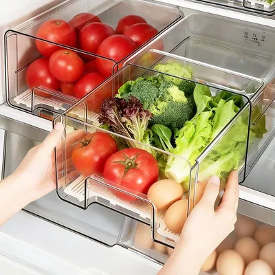 Productafbeelding van Omgoods - Transparante Koelkastorganizer voor Fruit en Groenten