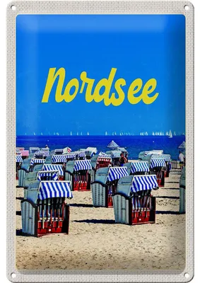 Produktbild von Blechschild Reise 20x30cm Nordsee Strand Meer