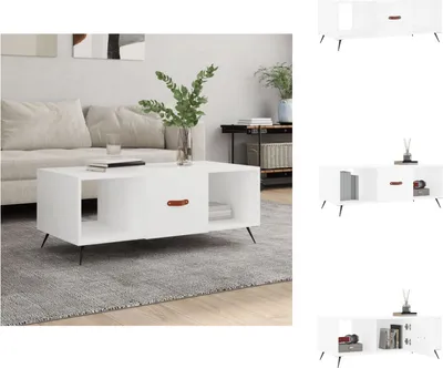 Produktbild von vidaXL Couchtisch Weiß 102x50x40 cm Holzwerkstoff - Couchtische