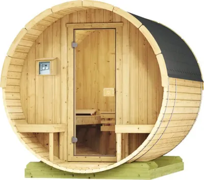 Produktbild von Fasssauna FS 198, 38 mm Wandstärke - B x T x H -  - Naturbelassen