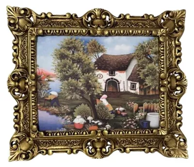 Image de Décoration murale baroque avec cadre, dimensions 45x38 cm, design antique