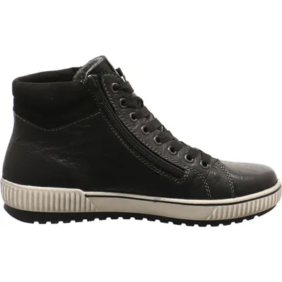 Imagen del producto de Zapatos y botas de mujer para esquiar, tipo botín con cordones, color negro, para uso casual
