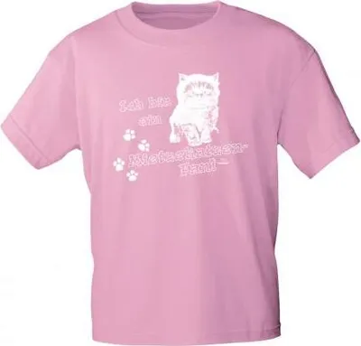 Produktbild von Kinder T-Shirt - Ich bin ein Mietzekatzen-Fan - 08611 rosa - Gr. 98-164 Größe - 152/164