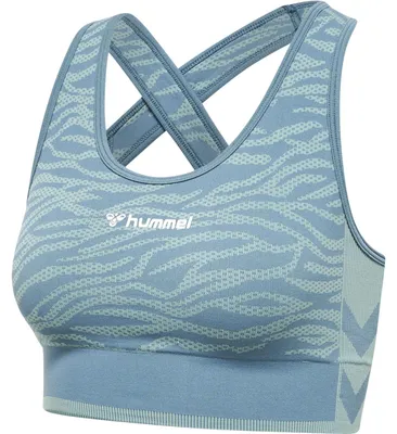 Produktbild von hummel hmlMT SAGA Seamless Sport-Top Damen north atlantic/blue surf melan XS