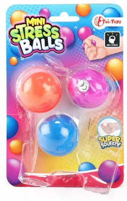 Obrázok produktu pre Toi-Toys Mini Anti Stressbal 4 cm 3 paličky