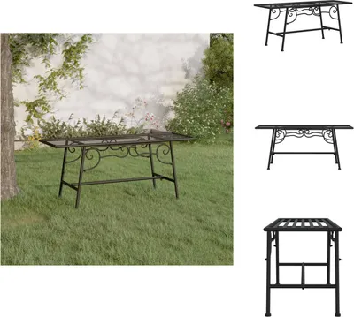 Obrázek produktu pro vidaXL Lavička na strom 110 cm černá ocel - Zahradní lavičky