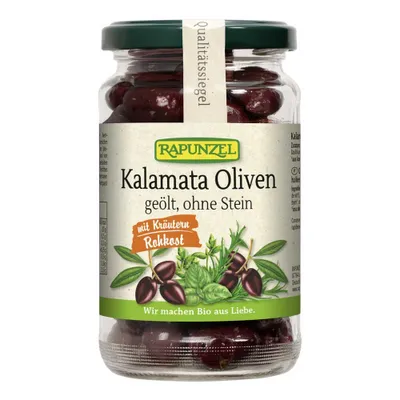 Produktbild von Oliven Kalamata mit Kräutern ohne Stein 170g