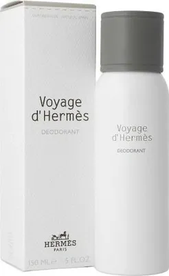 A product shot of a deodorant spray and its packaging.