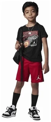 Produktbild von Sportset Jordan Kinder-Set Jordan JDB Court Air T-Shirt + Shorts aus Mesh „Cemen Grey-True Blue“ für Babys