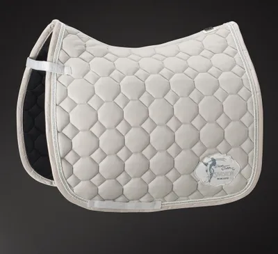 Produktbild von Eskadron Platinum Schabracke " Baumwolle EMBLEM " Form - Pony-Dressur Farbe - silkgrey
