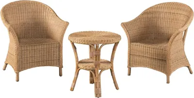 Produktbild von Casa Padrino Luxus Bambus Gartenmöbel Set Naturfarben - 2 Bambus Garten Stühle & 1 Bambus Garten Tisch - Bambus Möbel - Garten Möbel - Luxus Möbel