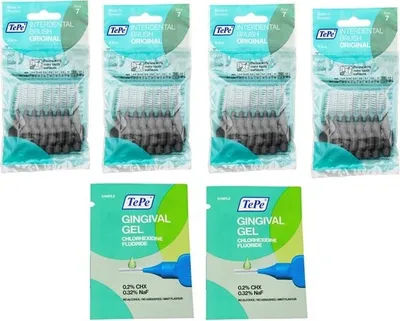 Produktbild von 4x TePe Original Interdentalbürsten - 1,3 mm  grau  + 2x 2ml Gingivalgel