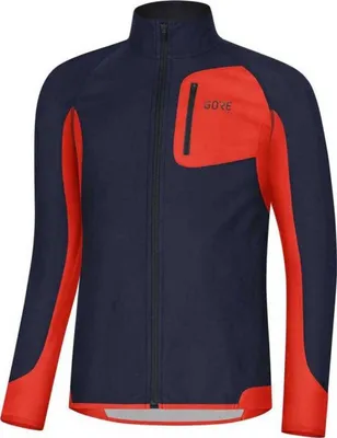 Produktbild von GORE Langarm Fahrradtrikot für den Winter - R3 PARTIAL GWS - Blau/Rot S