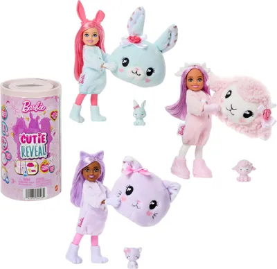 Zdjęcie produktu dla Barbie Cutie Reveal JMW63, Lalka modowa, Damski, 3 lat(a), Chłopak, dziewczyna, 149 mm, Wielobarwny