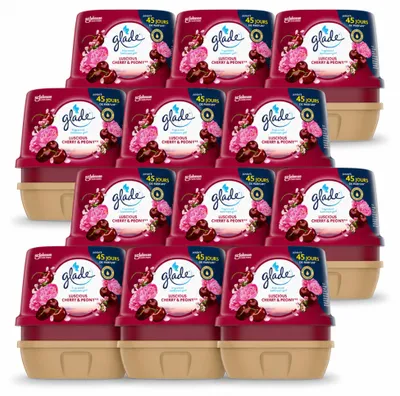 Produktbild von 12 x Glade Badgel Luscious Kirsche & Pfingstrose - 180 g - Vorteilspackung - 12 Stücke