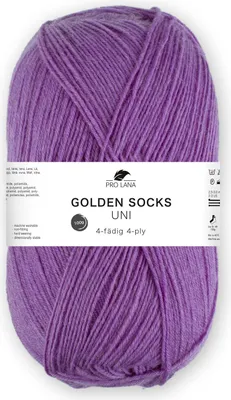 Produktbild von Pro Lana GOLDEN SOCKS 100 g uni 4-fach Sockenwolle 420 m Farbe 423 - lila