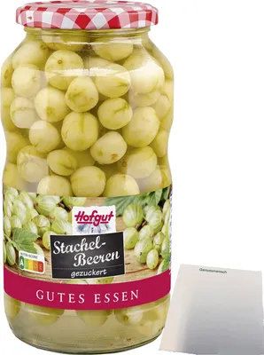 Produktbild von Hofgut Stachelbeeren (720ml Glas) + usy Block