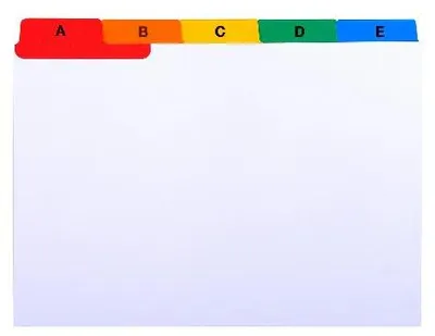 Produktbild von Exacompta 10x Set Trennblätter Karton 160 g/m2 117x148 mm Weiß 13997E