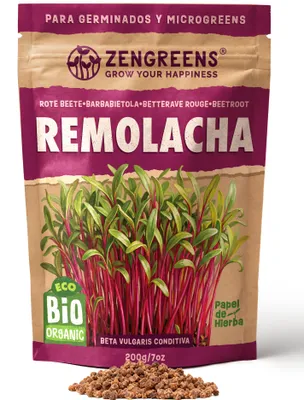 Imagen del producto de ZenGreens® Semillas Eco Microgreens Remolacha Roja 200 g – para Germinar
