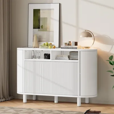 Produktbild von Moderner Sideboard mit multifunktionalem Stauraum – Weiß